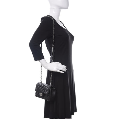 Chanel Lambskin Quilted Mini Rectangular Flap Black 2 of 10