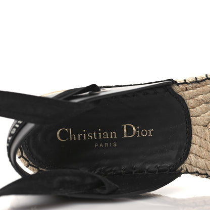 Christian Dior Calfskin Nicely-D Ankle Tie Espadrilles Flats 39.5 Black 7 of 7