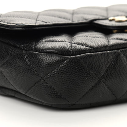Chanel Caviar Quilted Flap Phone Holder With Chain Black 11 of 12