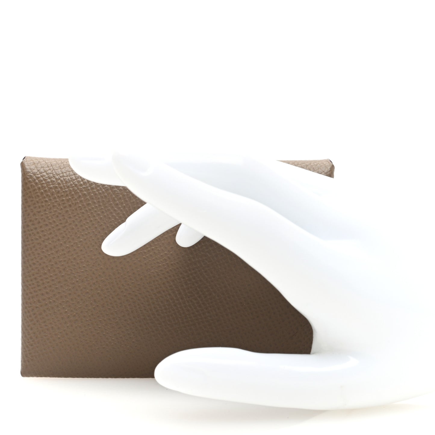 Epsom Calvi Duo Card Case Etoupe