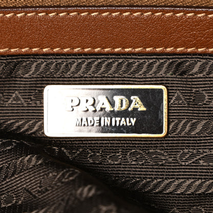 Prada Vitello Daino Grommet Satchel Bruciato 6 of 11