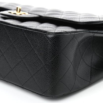 Chanel Caviar Quilted Jumbo Double Flap Black 9 of 10