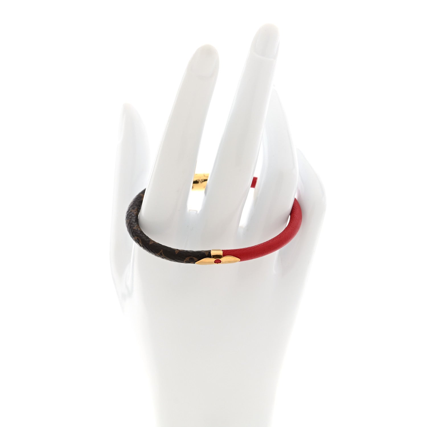 Louis Vuitton Monogram Daily Confidential Bracelet 17 Red 2 of 5