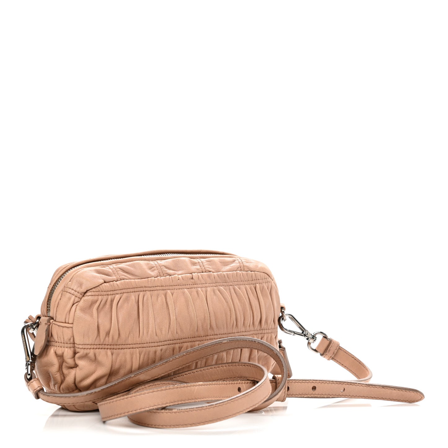 Nappa Gaufre Crossbody Bag Cammeo