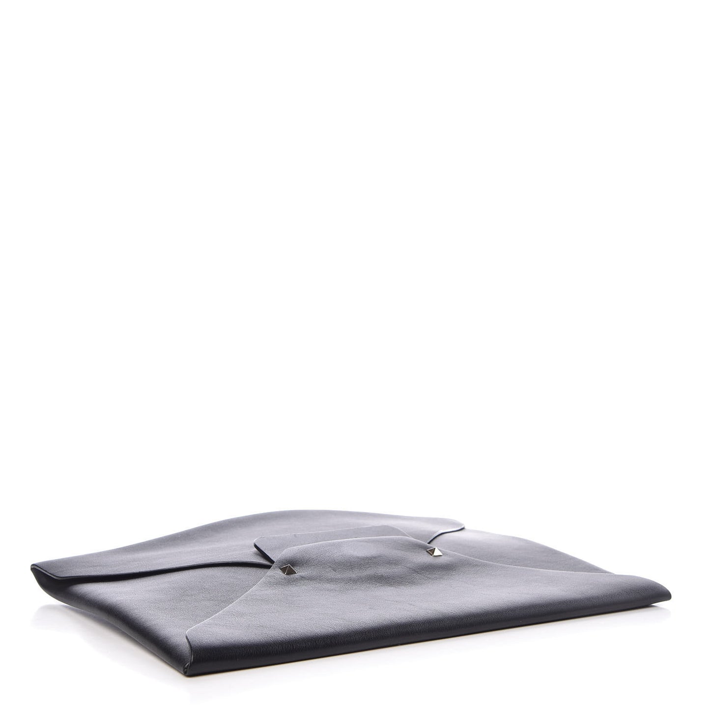 Vitello Rockstud Envelope Clutch Bag Black