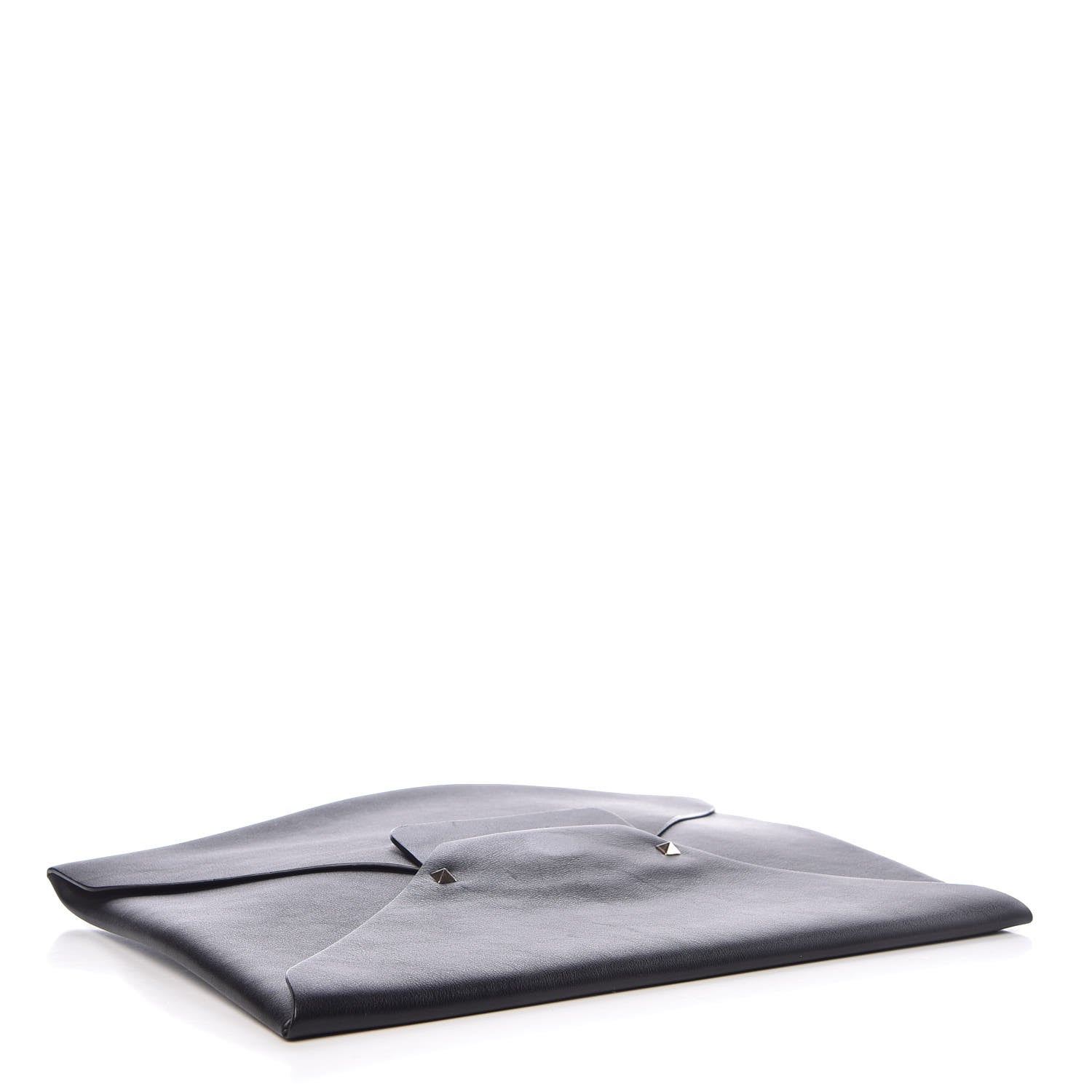 Valentino Garavani Vitello Rockstud Envelope Clutch Bag Black 4 of 9