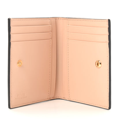 Fendi Vitello King Tamponato Logo Embossed Card Holder Wallet Light Rose 5 of 10