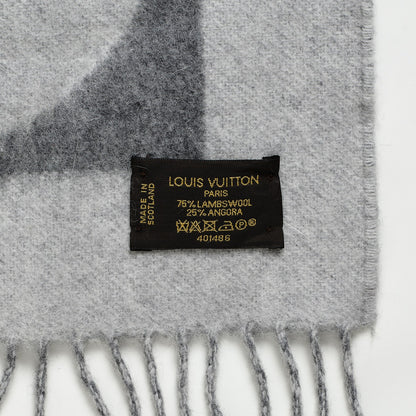 Louis Vuitton Lambswool Angora Cardiff Scarf Grey 3 of 3