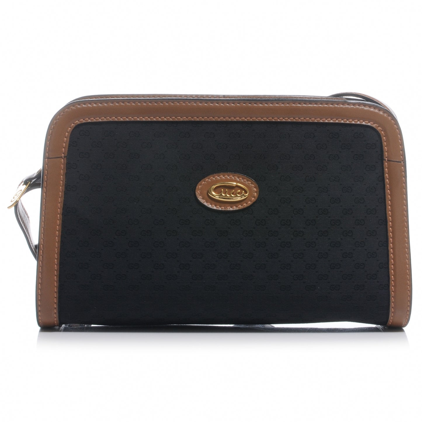 Leather GG Shoulder Bag Brown