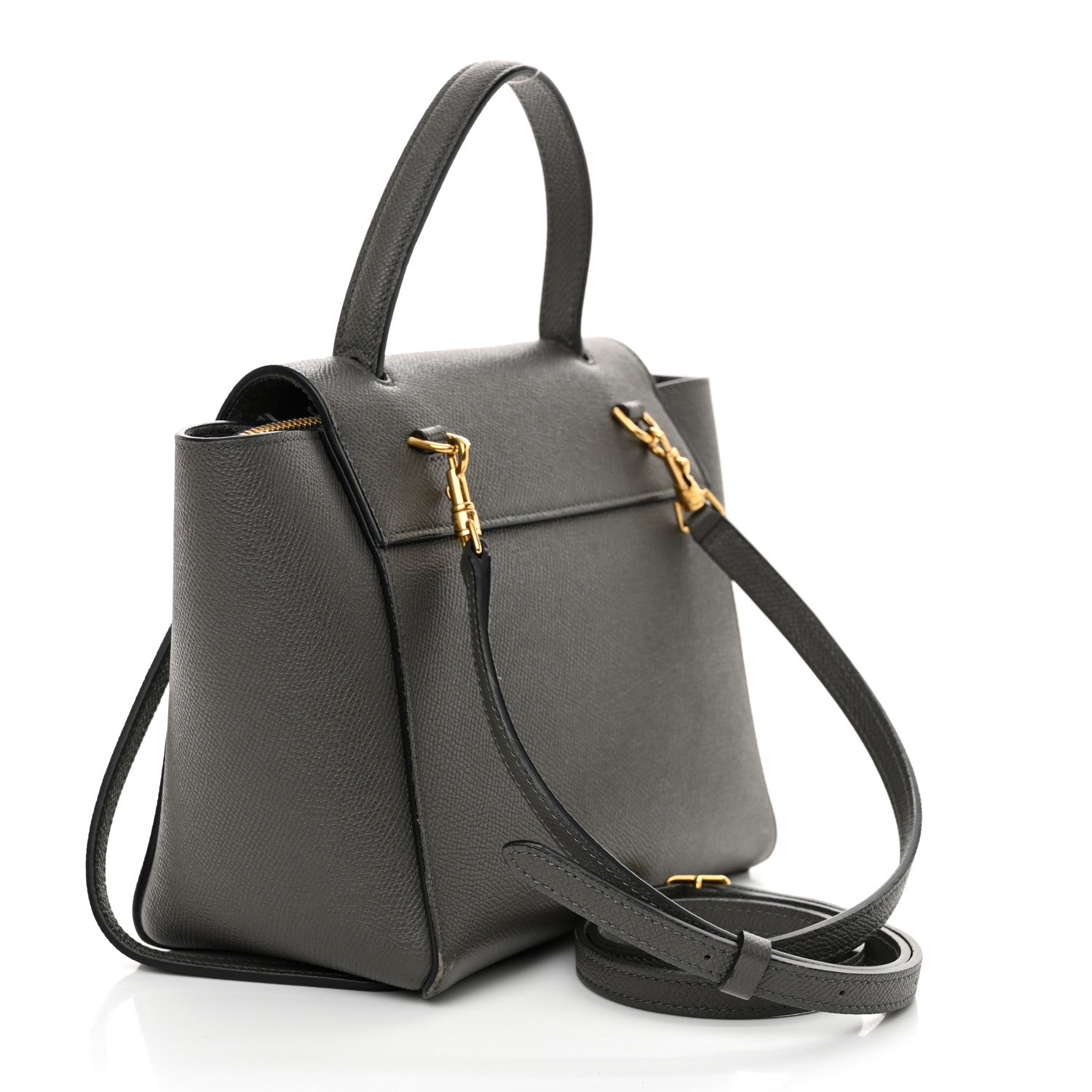 Celine Grained Calfskin Nano Belt Bag Grey 3 of 14