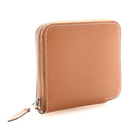 Hermes Epsom Silk'In Compact Wallet Gold Cassis Vert Fizz 3 of 7