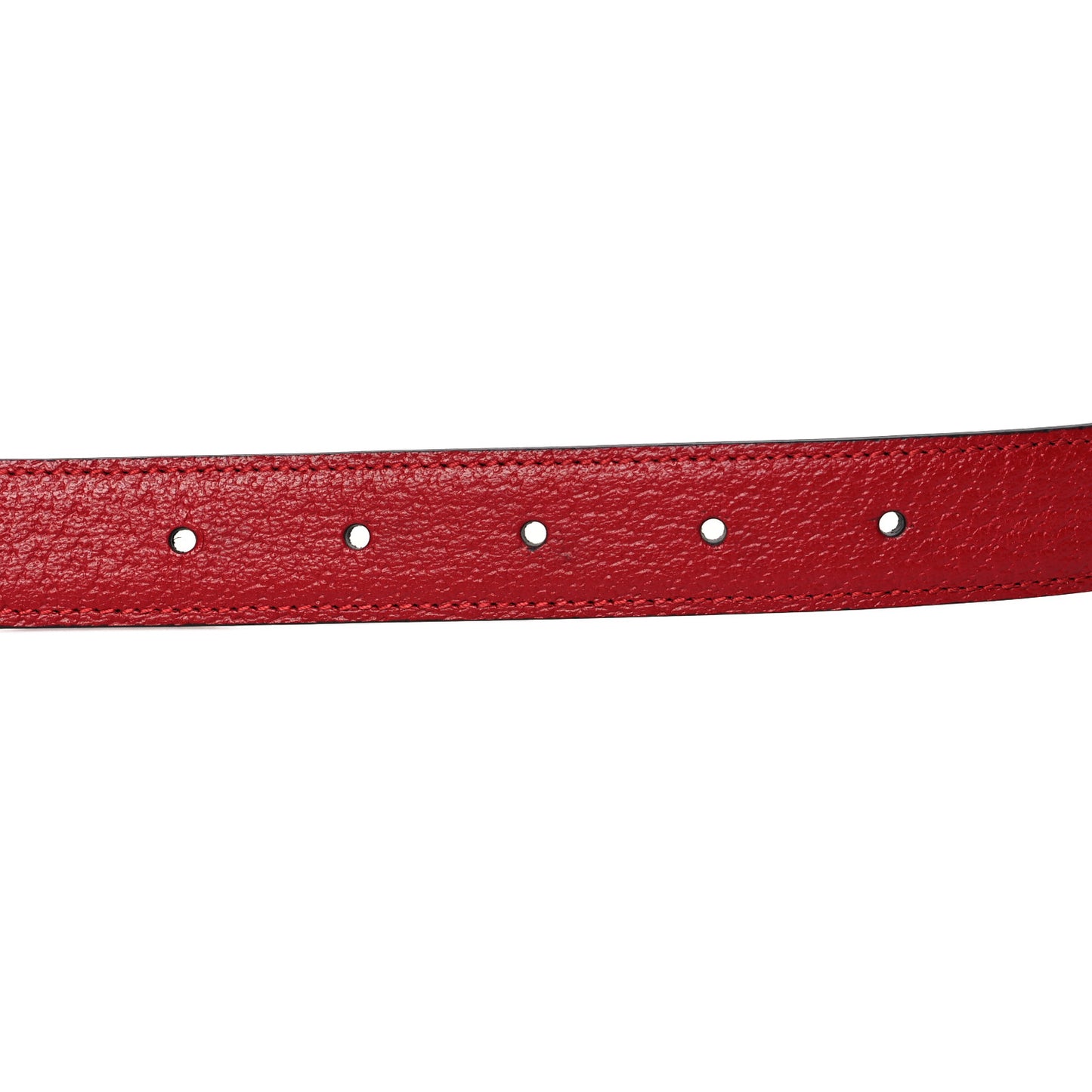 Textured Calfskin Interlocking G 25mm Belt 90 36 Hibiscus Red Mystic White