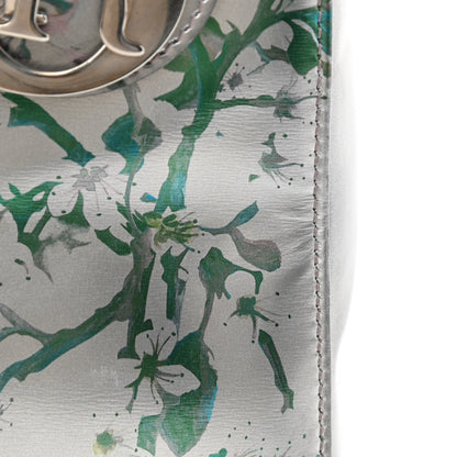 Christian Dior Metallic Patent Floral Printed Medium Lady Dior 15 of 15