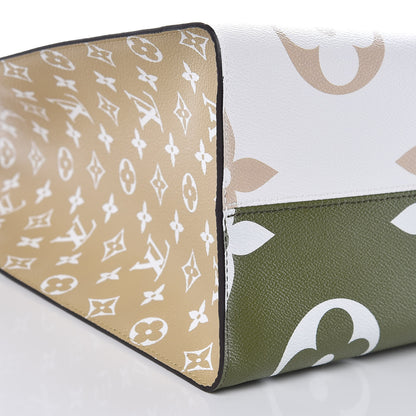 Louis Vuitton Monogram Giant Onthego GM Kaki Beige 9 of 11