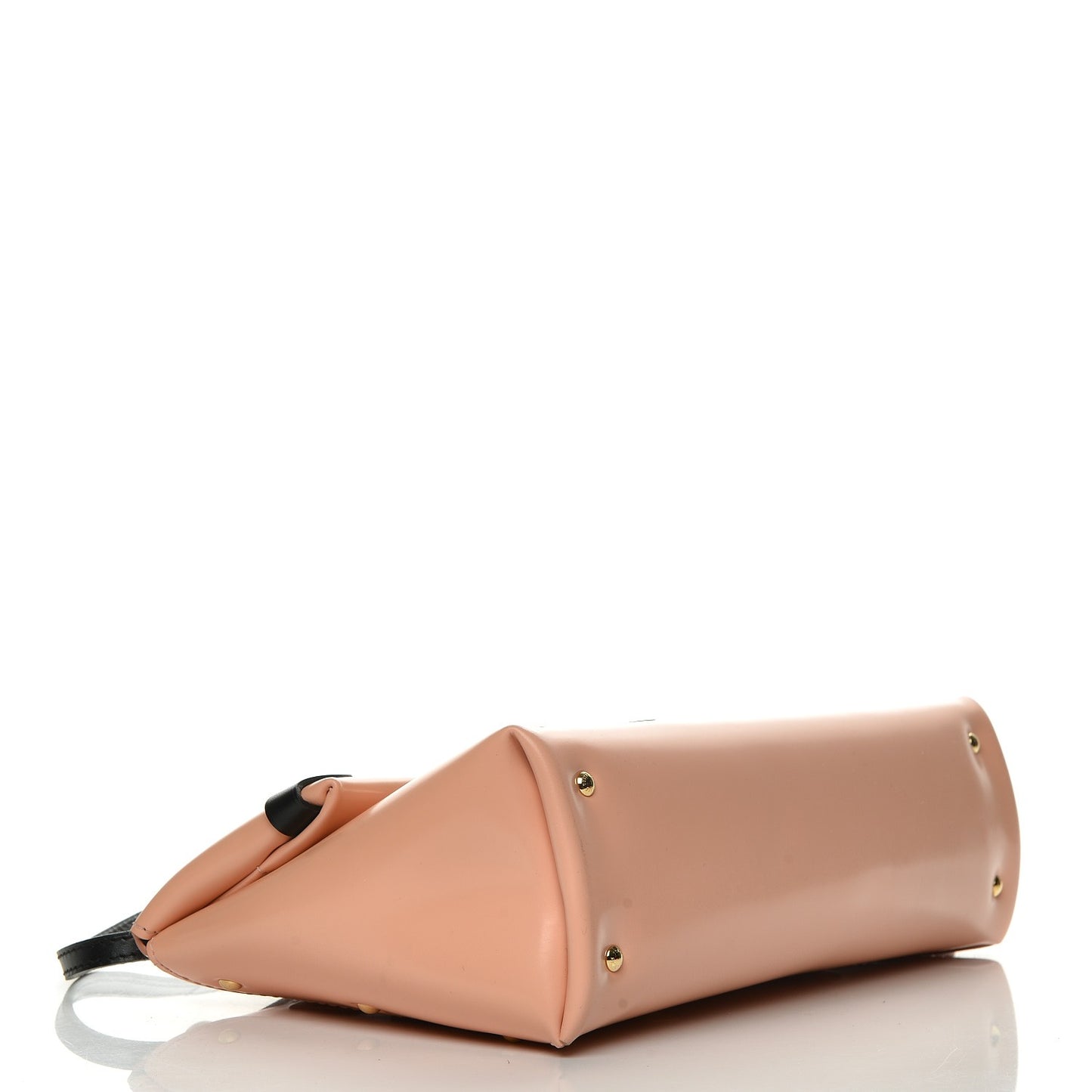 Glazed Calfskin Sac Triangle PM Saumon