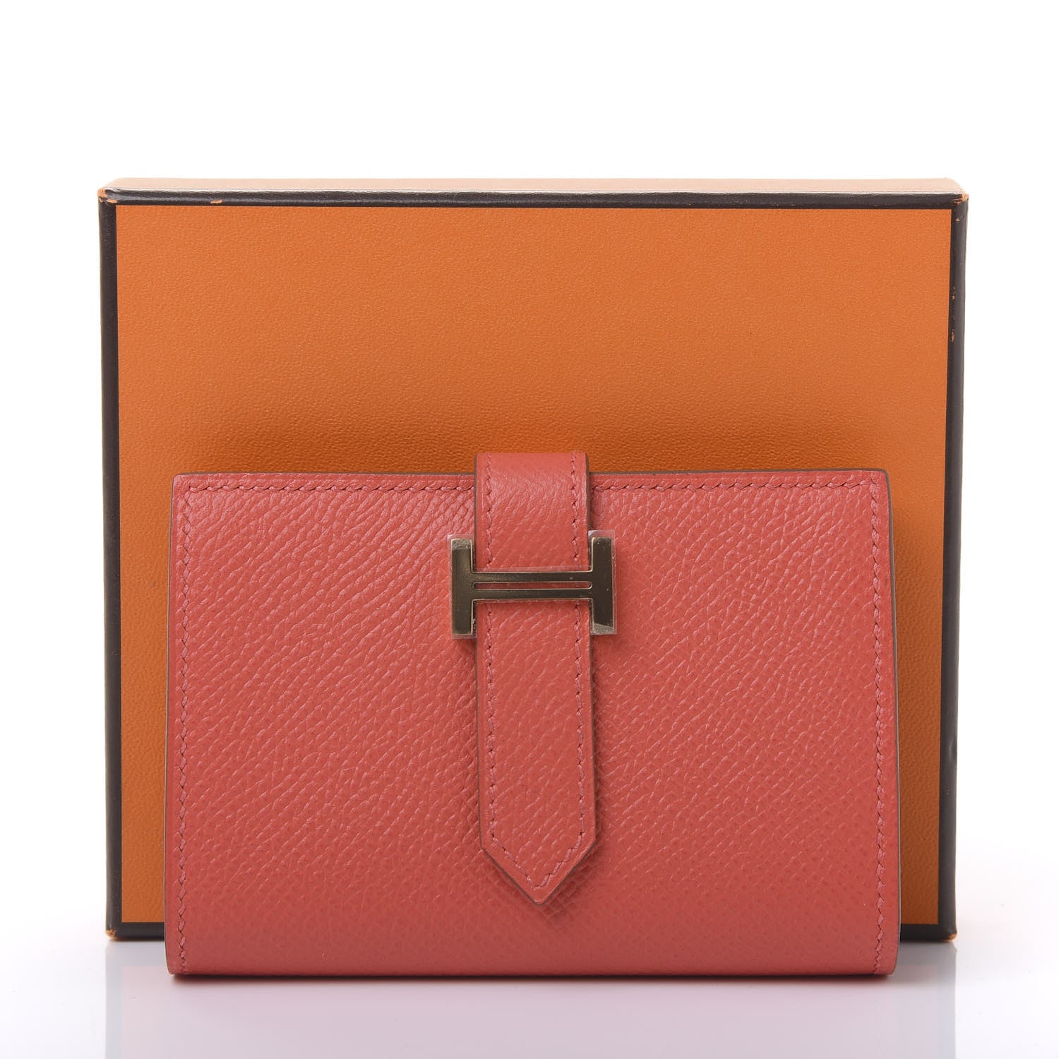 Hermes Epsom Mini Bearn Wallet Rose Jaipur 10 of 10