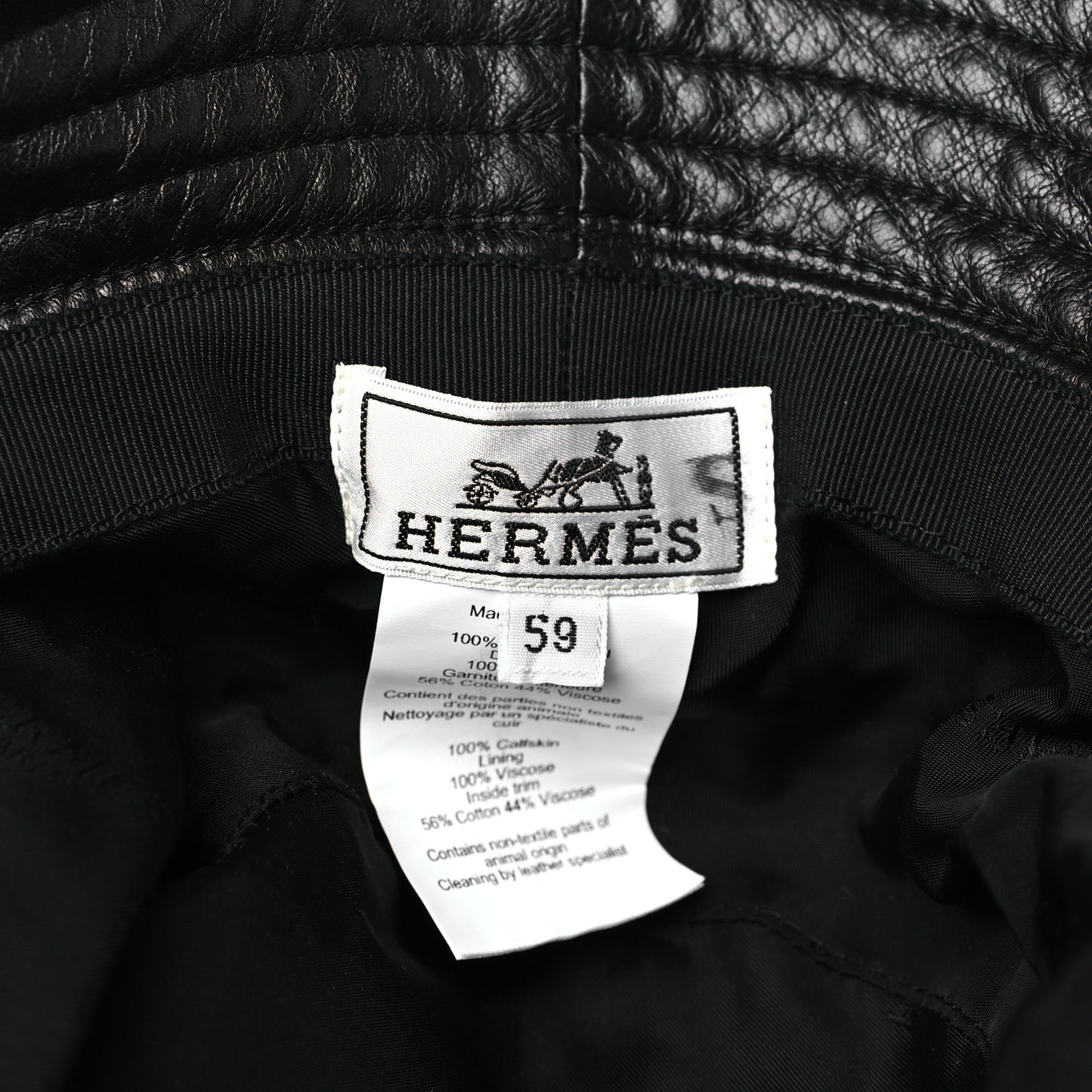 Newton Calfskin Fred Bucket Hat 59 Black