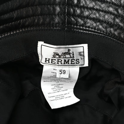 Hermes Newton Calfskin Fred Bucket Hat 59 Black 7 of 7