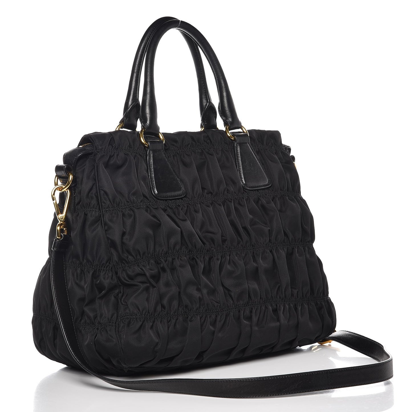 Tessuto Nylon Gaufre Tote Black