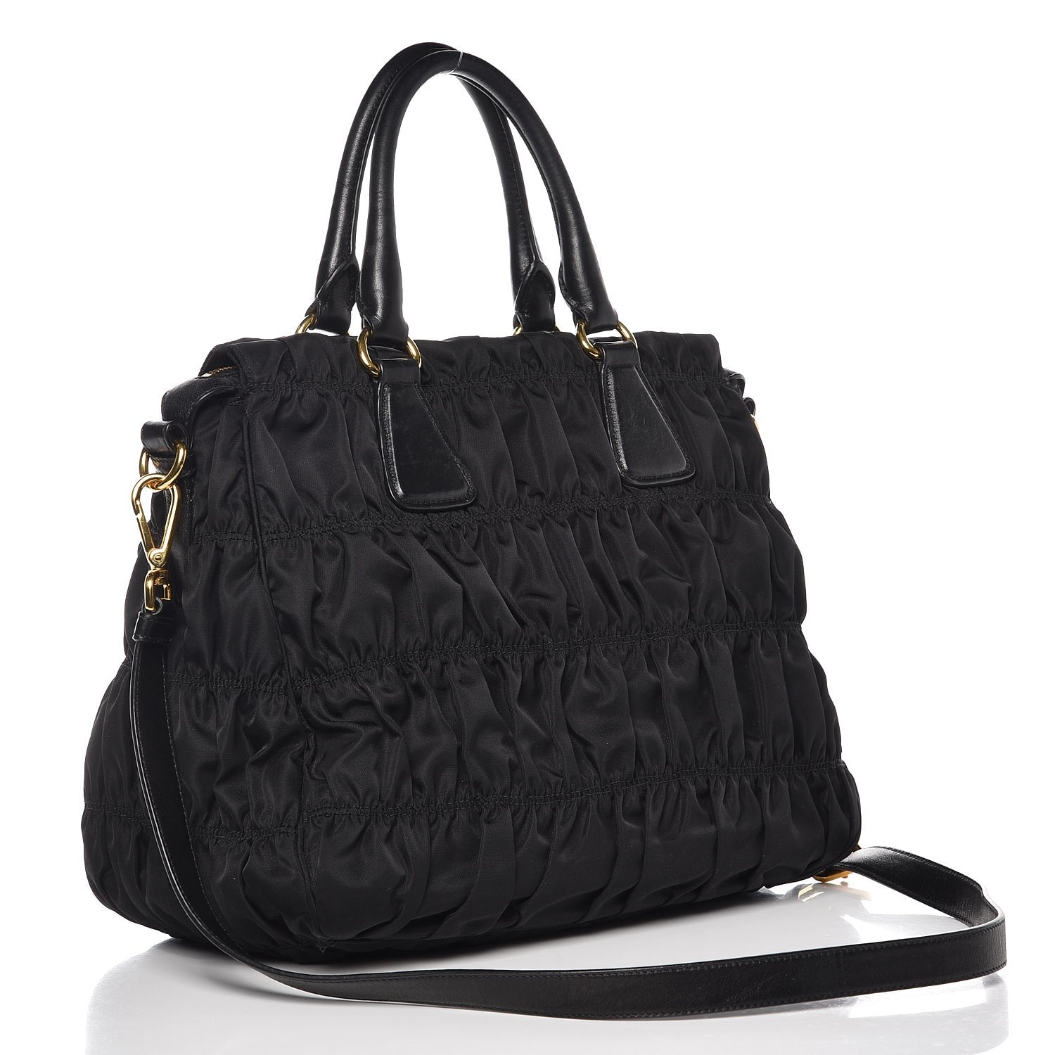 Prada Tessuto Nylon Gaufre Tote Black 4 of 11