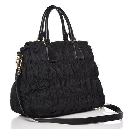 Prada Tessuto Nylon Gaufre Tote Black 4 of 11