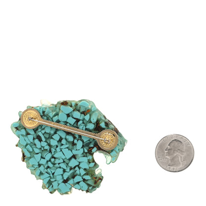 Gucci Resin Crystal Rajah Brooch Turquoise 2 of 3