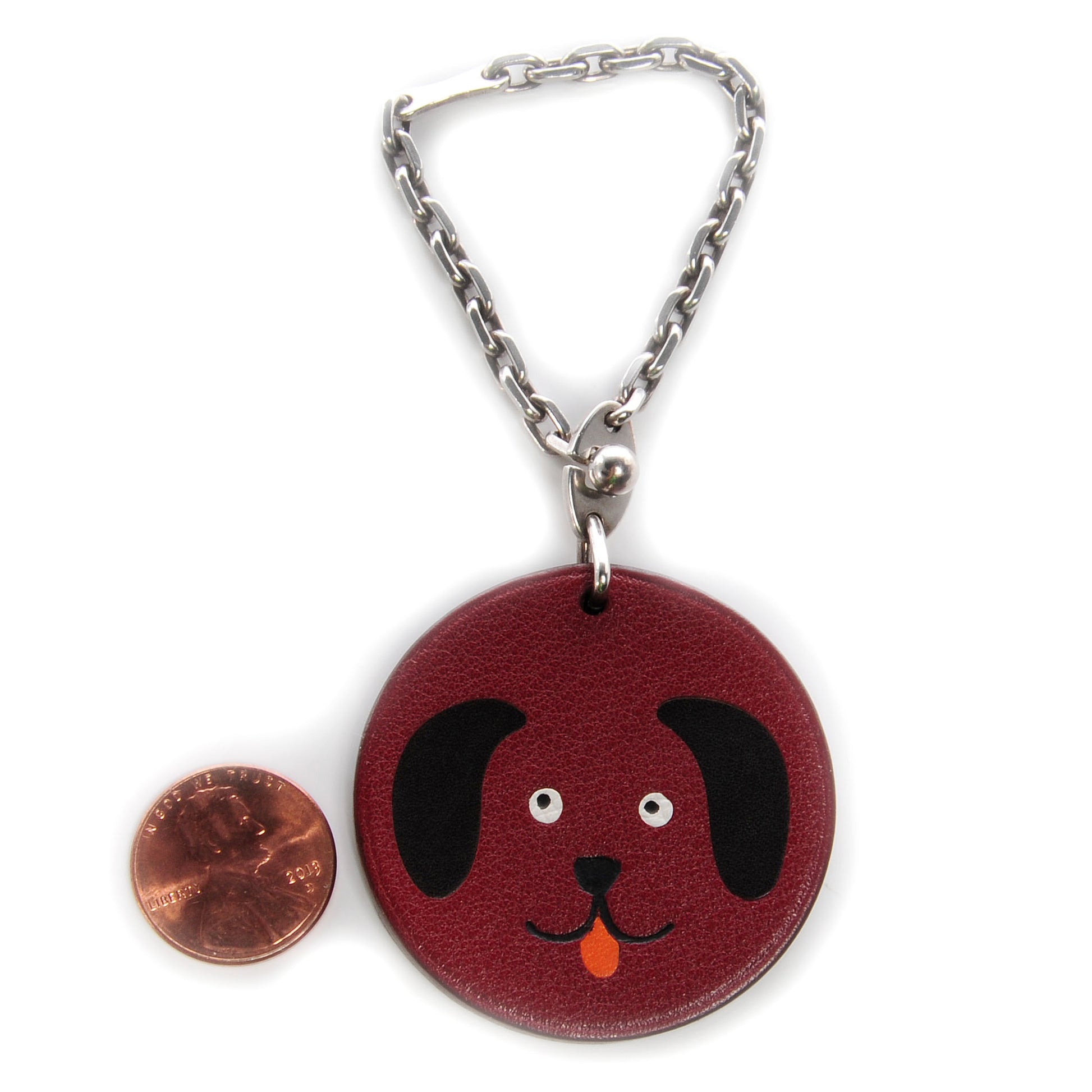 Hermes Swift Dog Key Chain Bag Charm Rouge H 2 of 4