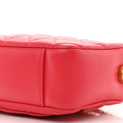 Chanel Lambskin Quilted CC Pearl Crush Camera Case Red 10 of 11