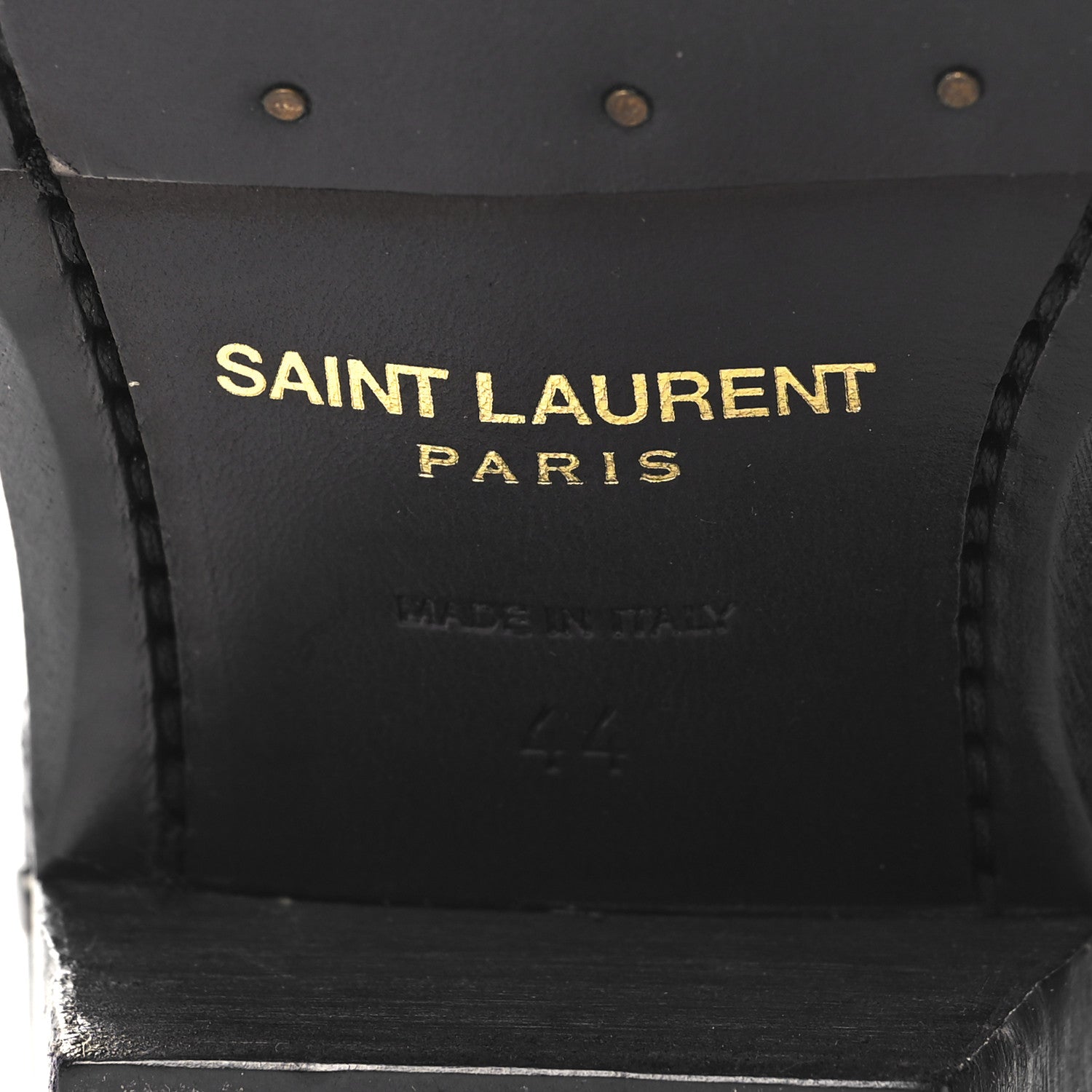 Saint Laurent Calfskin Dakota 50 Stud Bootie 44 Black 8 of 9
