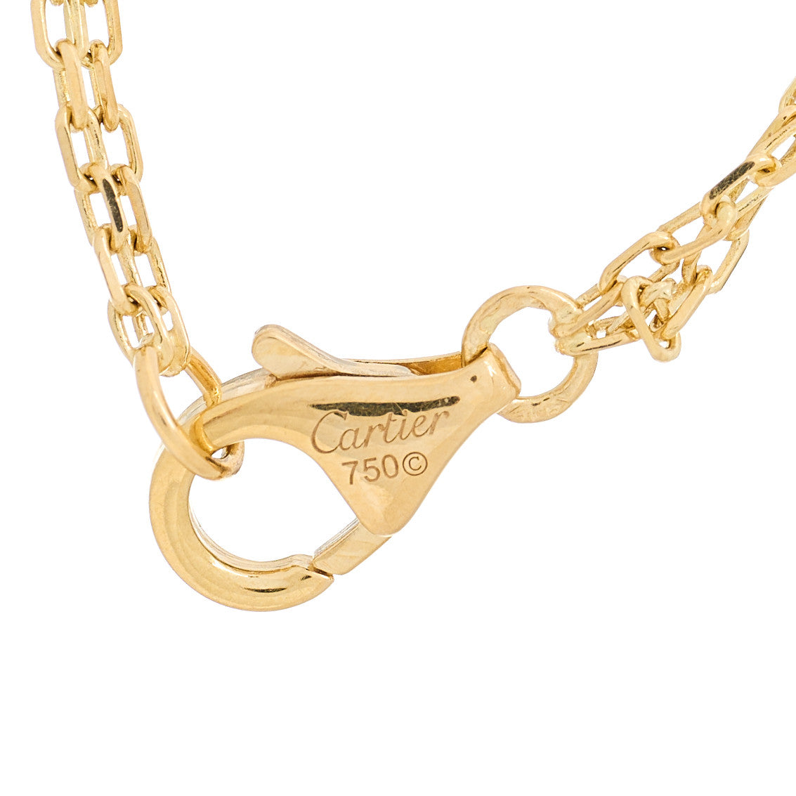 Cartier 18K Yellow Gold Tsavorite Black Onyx Panthere Double Chain Bracelet 4 of 4