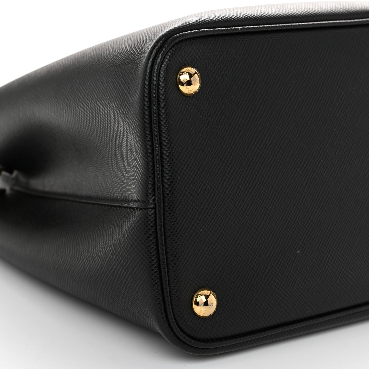 Saffiano Cuir Medium Double Bag Black Fuoco