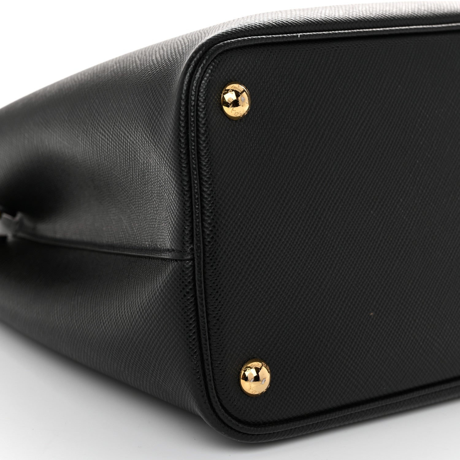 Prada Saffiano Cuir Medium Double Bag Black Fuoco 9 of 11