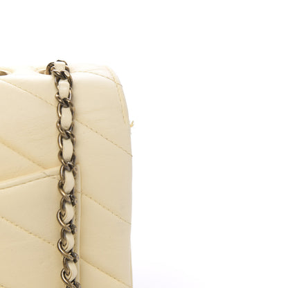 Chanel Lambskin Chevron Quilted Envelope Flap White 13 of 15