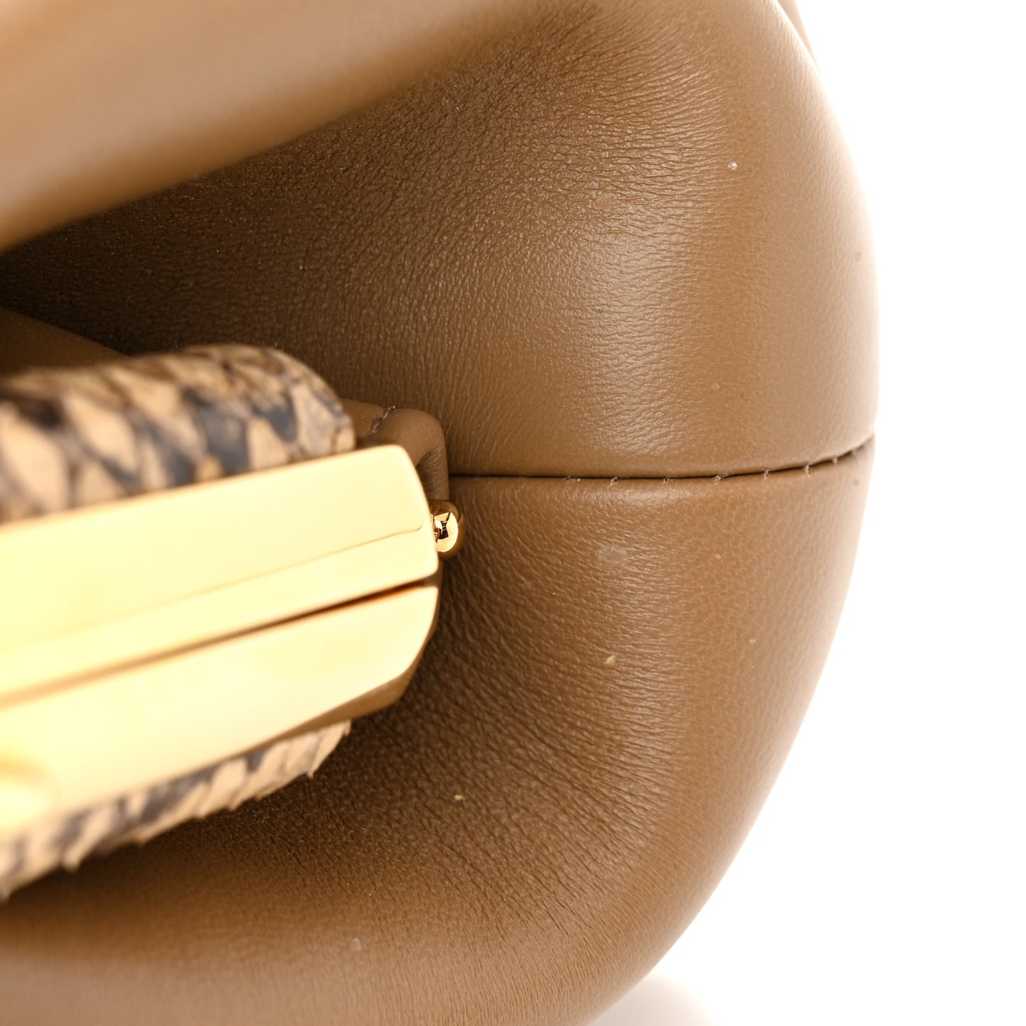 Shiny Nappa Snakeskin Small Fendi First Sand Make Up