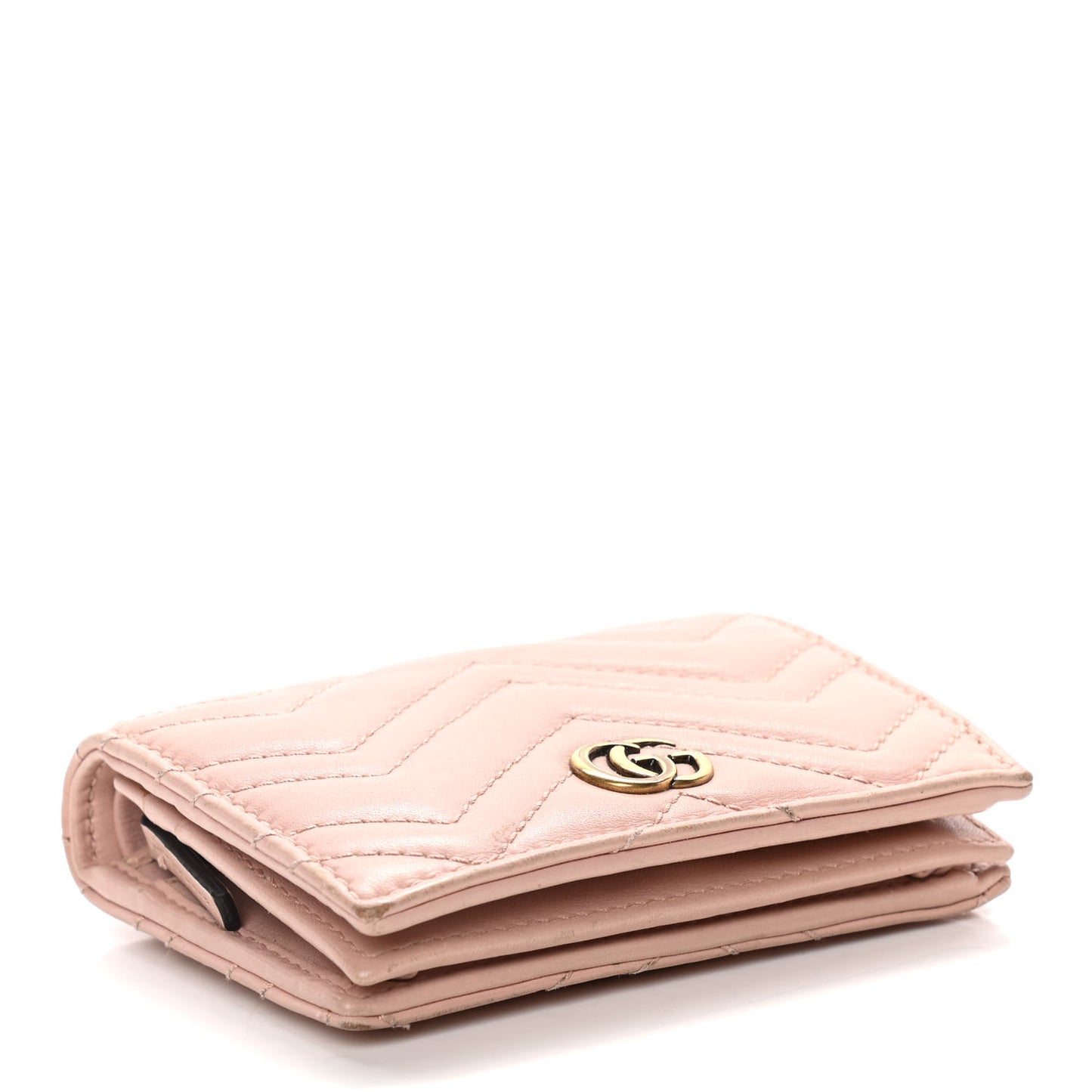 Calfskin Matelasse GG Marmont Card Case Wallet Perfect Pink