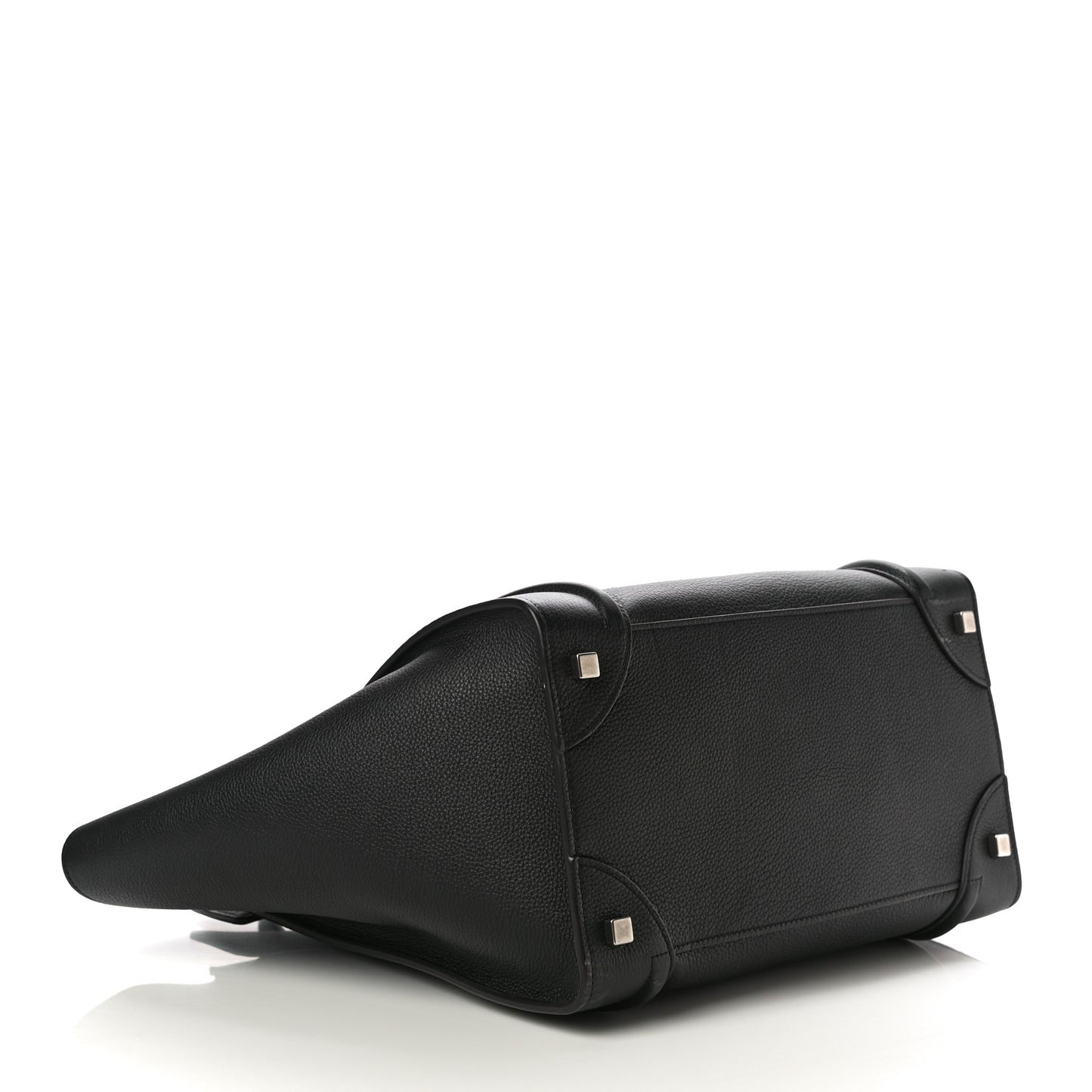 Drummed Calfskin Mini Luggage Black