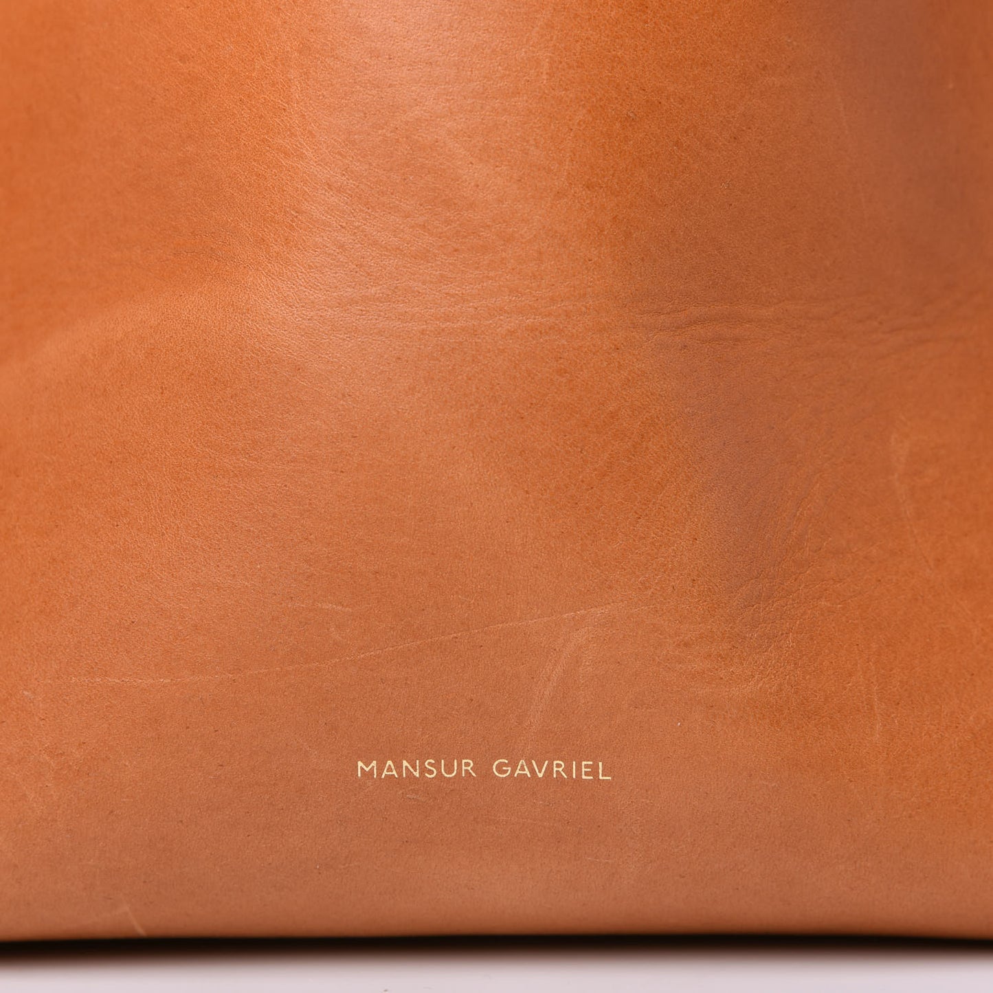 Vegetable Tanned Calfskin Bucket Bag Cammello Rosa