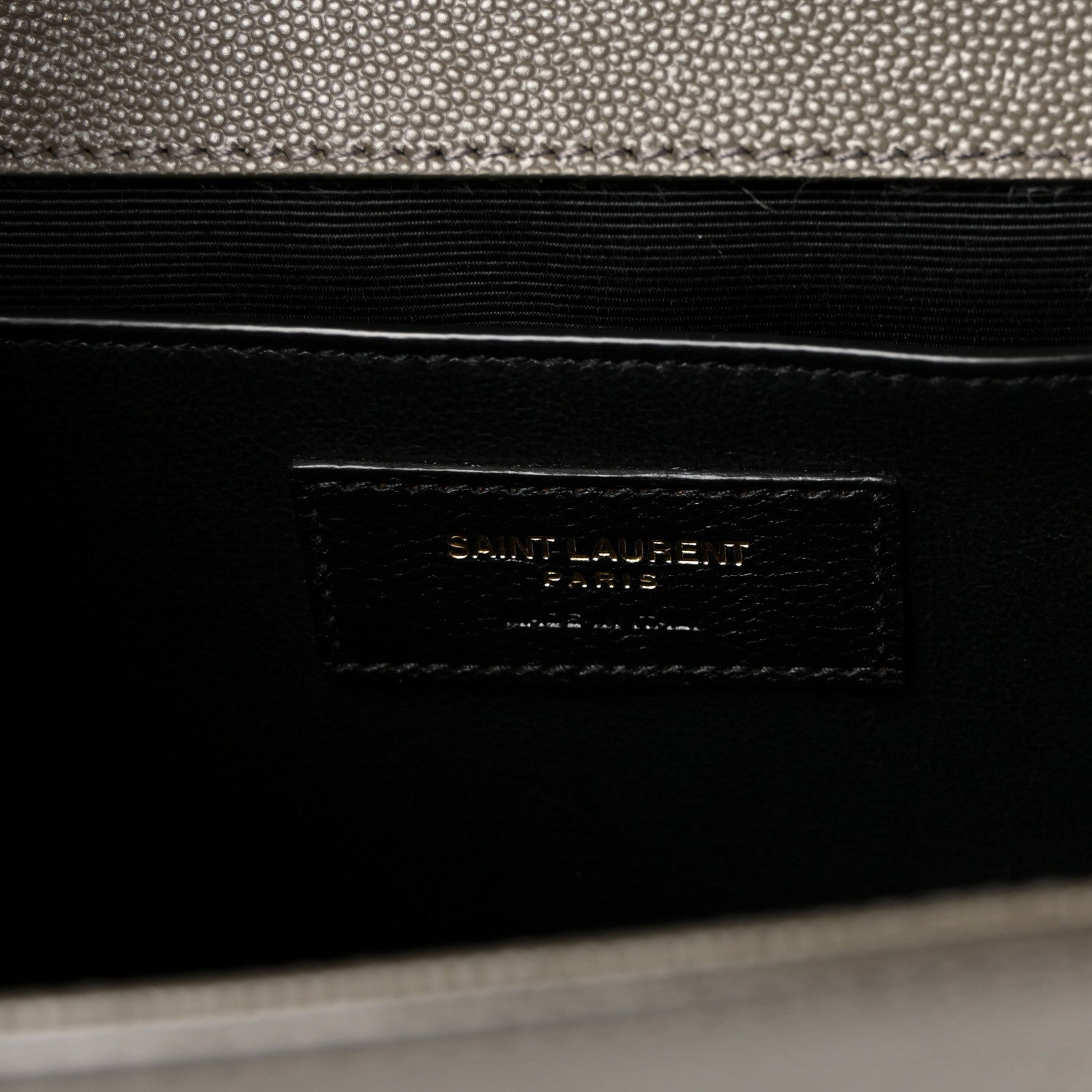 Saint Laurent Grain De Poudre Medium Classic Monogram Kate Satchel Earth Grey 5 of 8