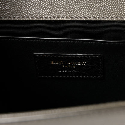 Saint Laurent Grain De Poudre Medium Classic Monogram Kate Satchel Earth Grey 5 of 8