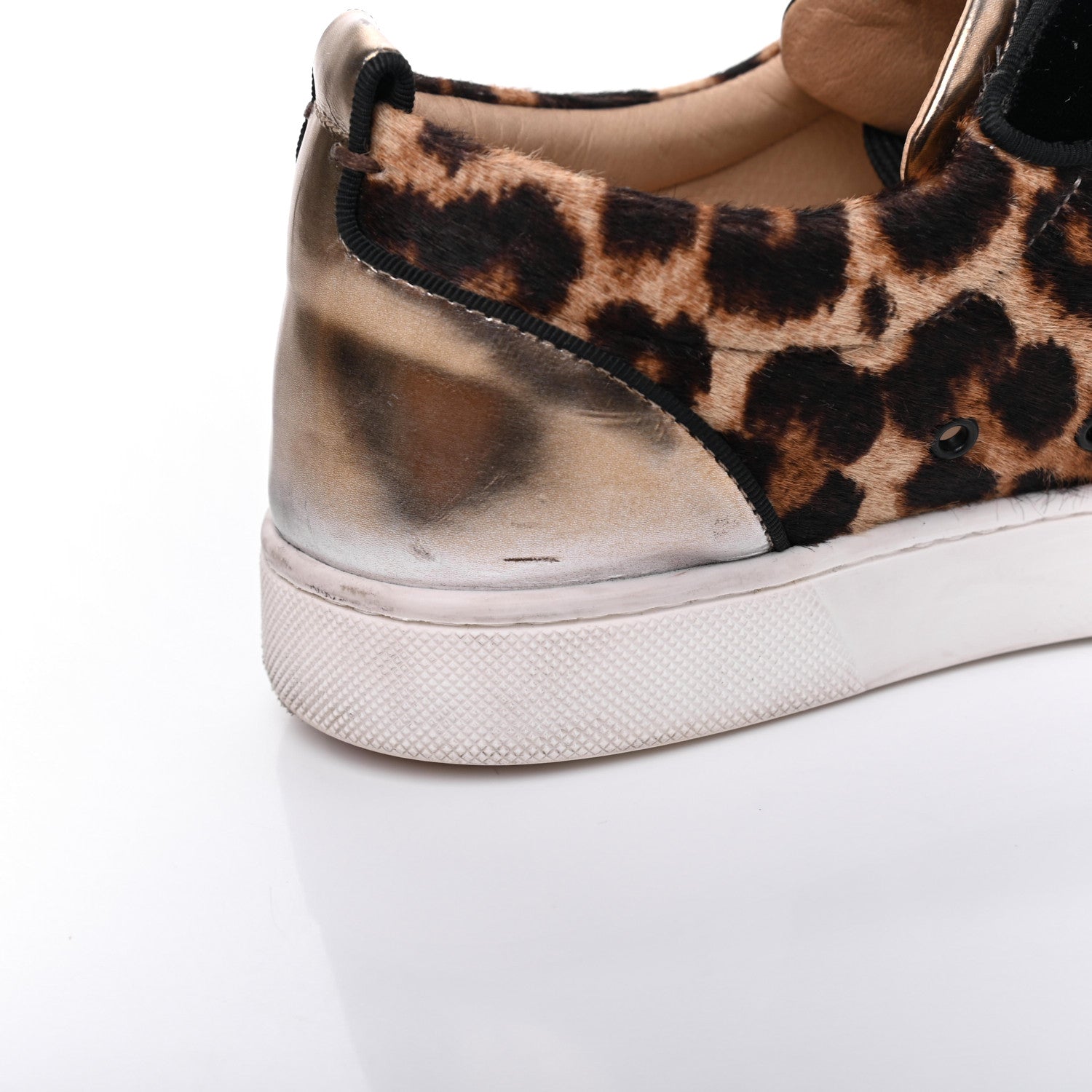 Christian Louboutin Pony Hair Spikes Orlato Flat Sneakers 38.5 Leopard 22 of 26