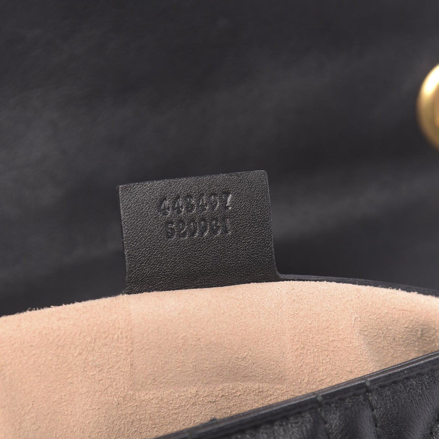 Calfskin Matelasse Studded Small Pearly GG Marmont Shoulder Bag Black