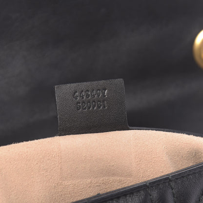 Gucci Calfskin Matelasse Studded Small Pearly GG Marmont Shoulder Bag Black 7 of 10