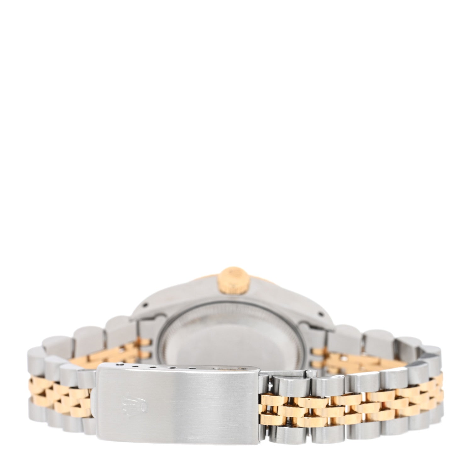 Rolex Stainless Steel 18K Yellow Gold 26mm Oyster Perpetual Datejust Watch White Pyramid Roman 79173 3 of 4