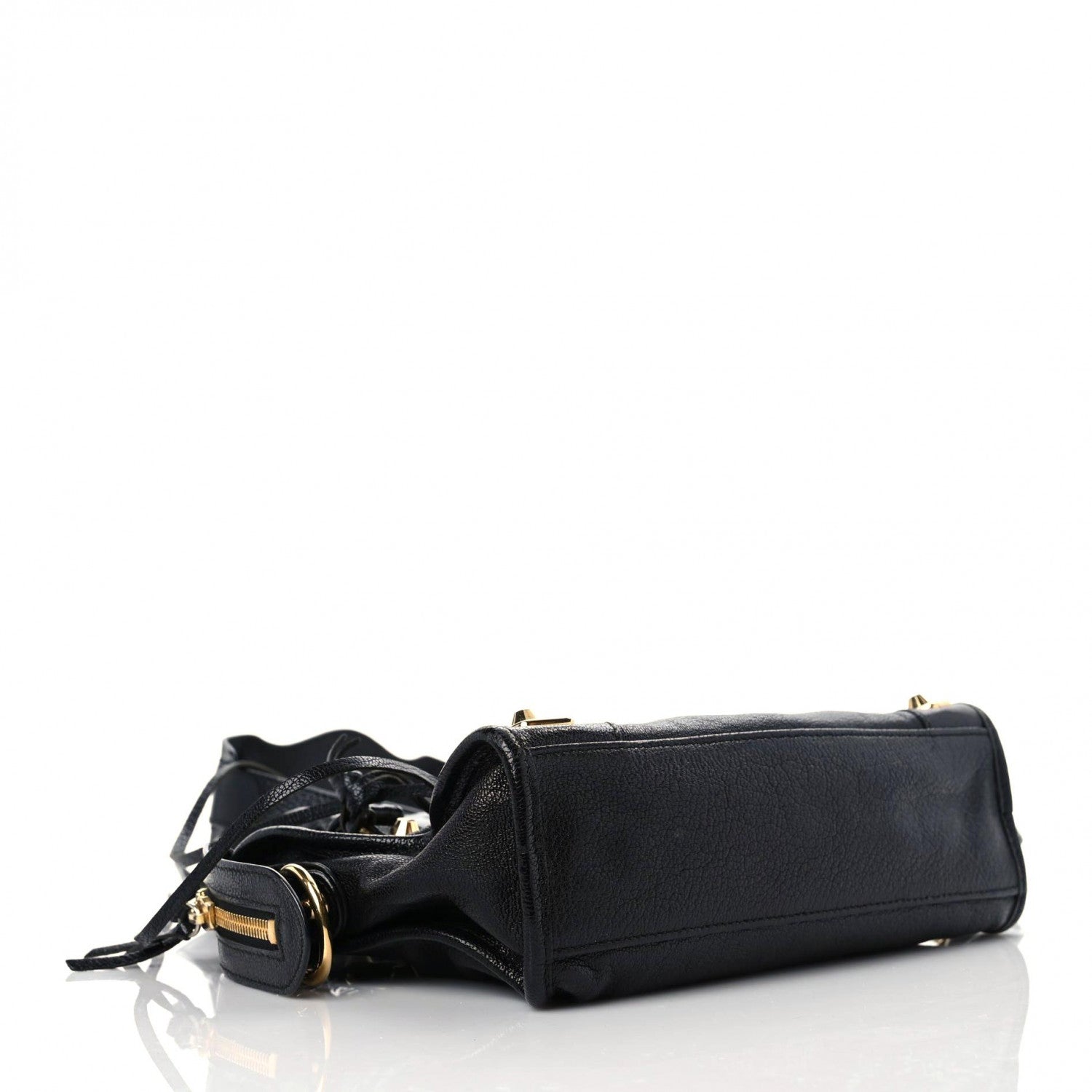 Balenciaga Chevre Gold Metallic Edge Hardware Mini City Black 4 of 11