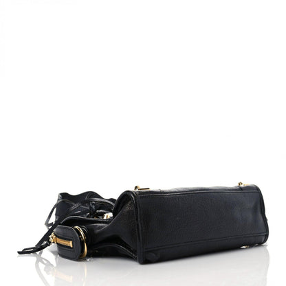Balenciaga Chevre Gold Metallic Edge Hardware Mini City Black 4 of 11