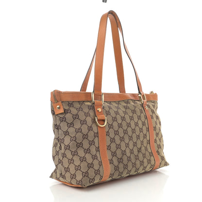 Gucci Monogram Medium Abbey Tote Tan 2 of 13