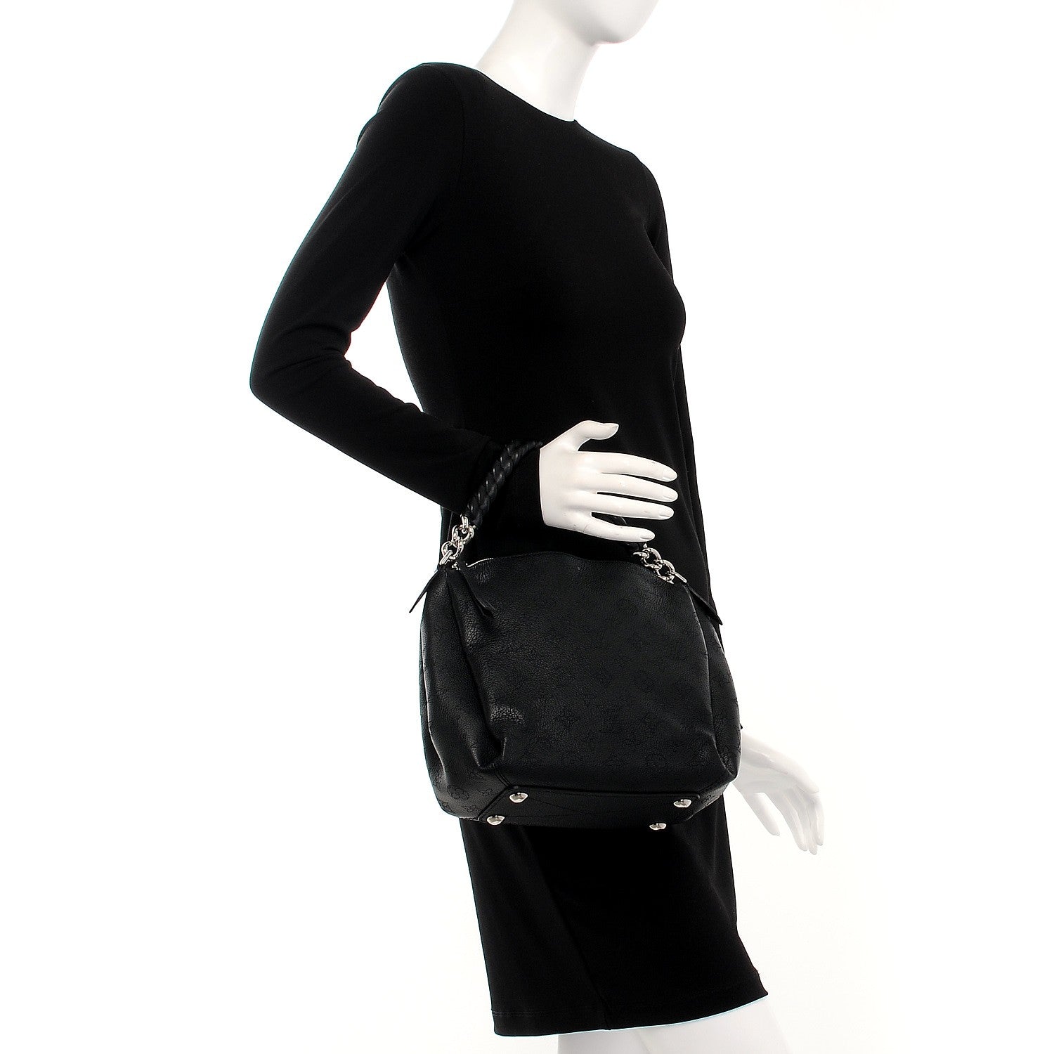 Louis Vuitton Mahina Babylone Chain BB Black 3 of 9