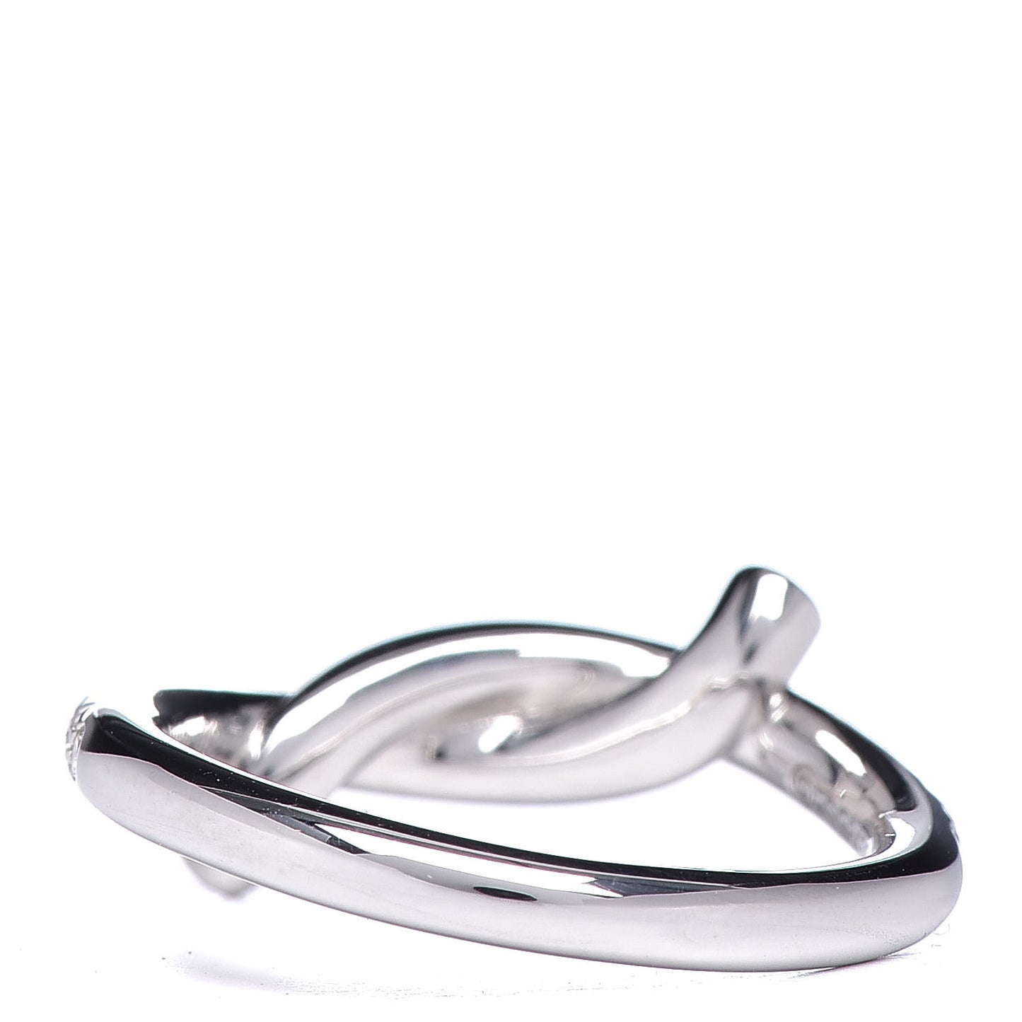 18K White Gold Diamond Entrelaces Ring 48 4.5