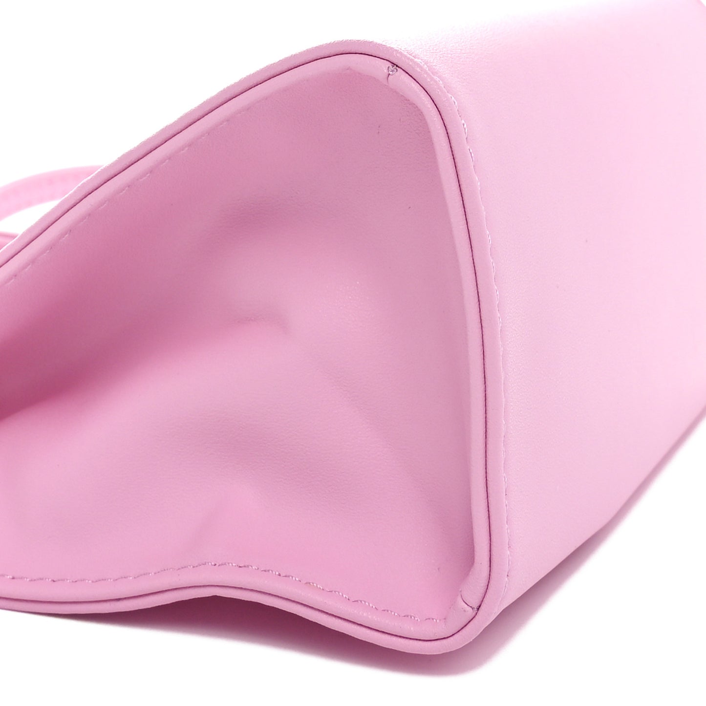 Vegan Leather Small Shopping Bag Bubblegum