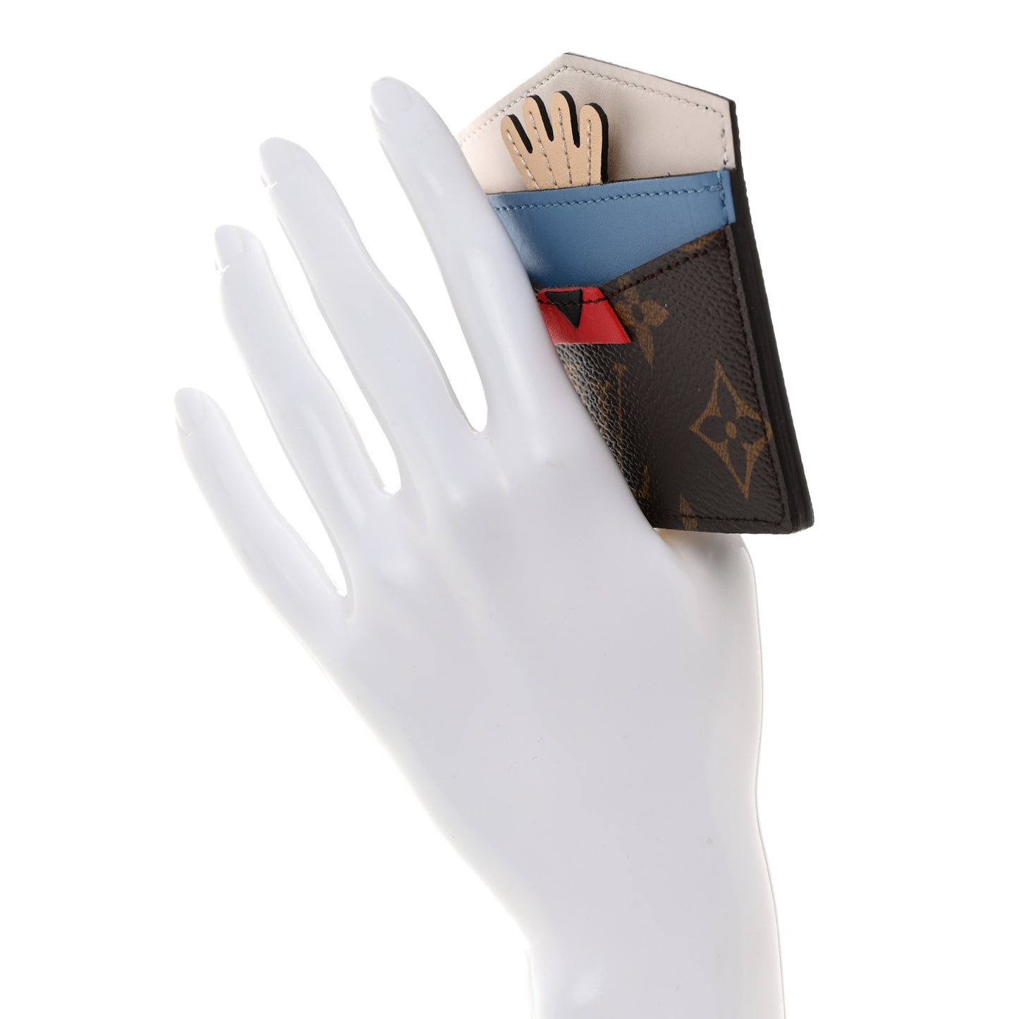 Monogram Tribal Mask Card Holder